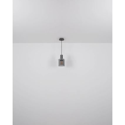 Globo - Κρεμαστό φωτιστικό οροφής 1xE27/40W/230V διάμετρος 18 cm καφέ