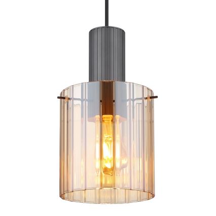 Globo - Κρεμαστό φωτιστικό οροφής 1xE27/40W/230V διάμετρος 18 cm καφέ