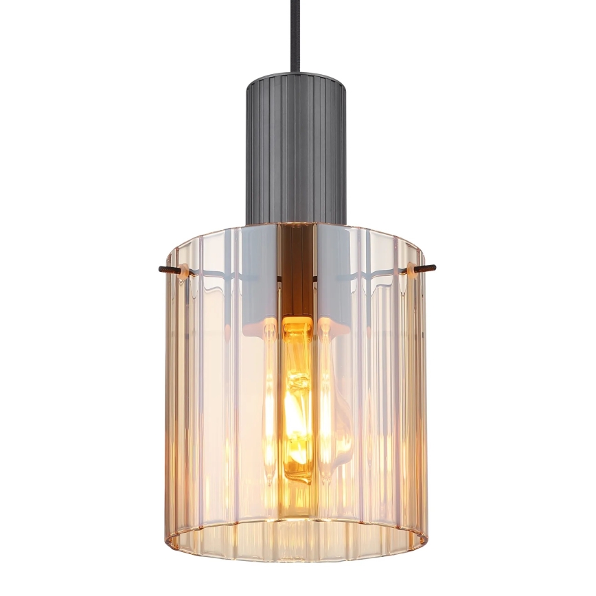 Globo - Κρεμαστό φωτιστικό οροφής 1xE27/40W/230V διάμετρος 18 cm καφέ