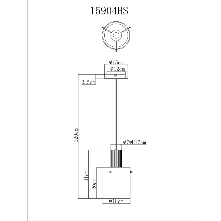 Globo - Κρεμαστό φωτιστικό οροφής 1xE27/40W/230V διάμετρος 18 cm γκρι