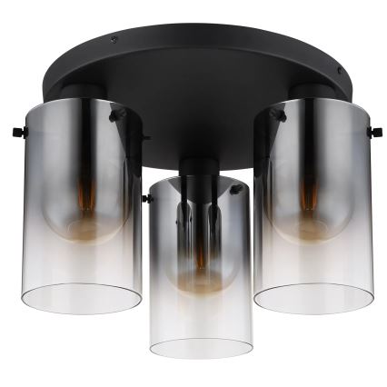Globo - Πλαφονιέρα οροφής 3xE27/40W/230V διάμετρος 40,5 cm μαύρο