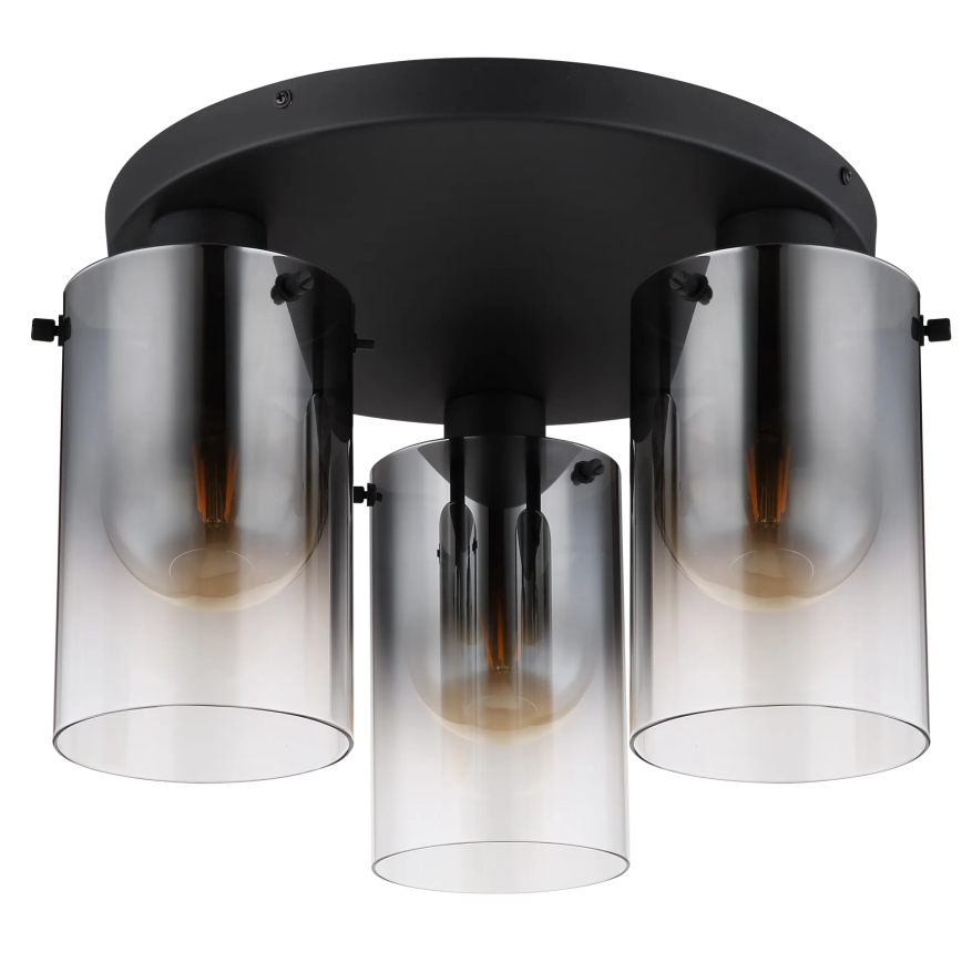 Globo - Πλαφονιέρα οροφής 3xE27/40W/230V διάμετρος 40,5 cm μαύρο