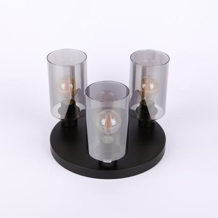 Globo - Πλαφονιέρα οροφής 3xE27/40W/230V διάμετρος 40,5 cm μαύρο