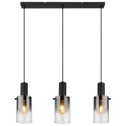 Globo - Κρεμαστό φωτιστικό οροφής 3xE27/40W/230V μαύρο