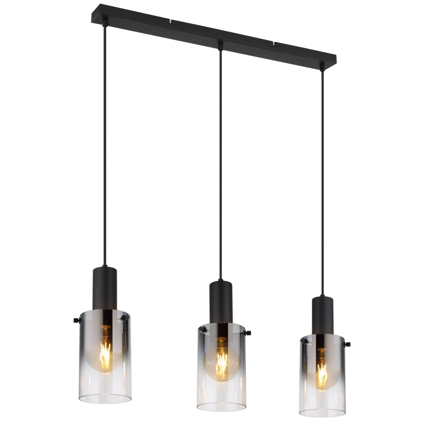 Globo - Κρεμαστό φωτιστικό οροφής 3xE27/40W/230V μαύρο
