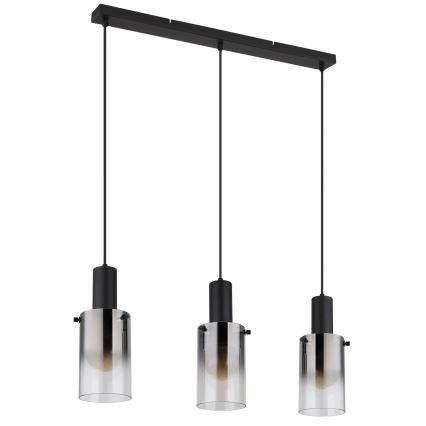 Globo - Κρεμαστό φωτιστικό οροφής 3xE27/40W/230V μαύρο