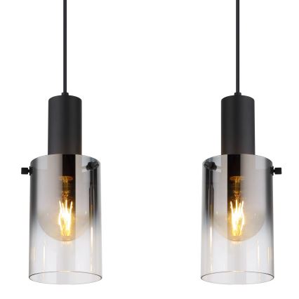 Globo - Κρεμαστό φωτιστικό οροφής 4xE27/40W/230V μαύρο