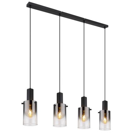 Globo - Κρεμαστό φωτιστικό οροφής 4xE27/40W/230V μαύρο