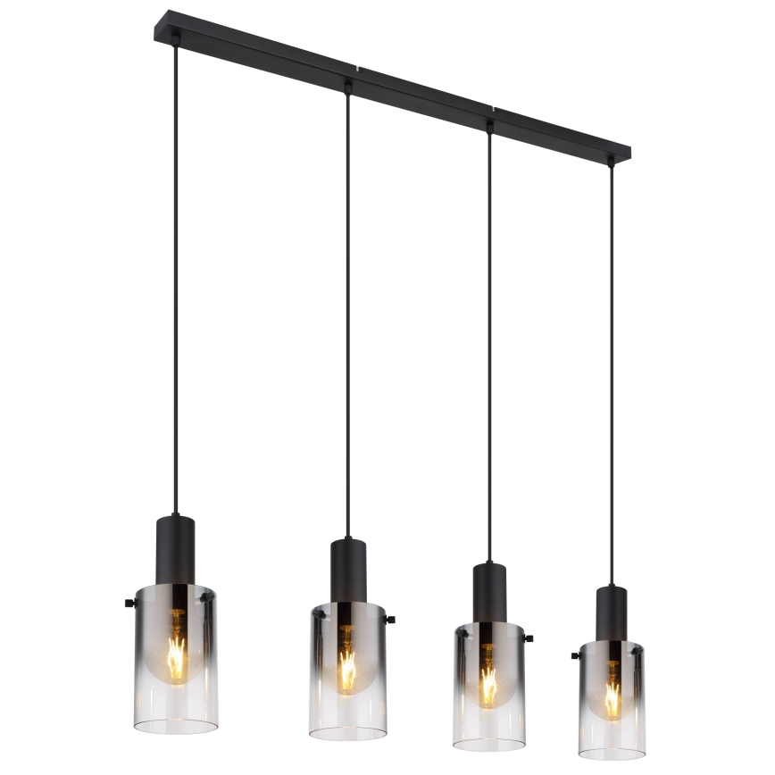 Globo - Κρεμαστό φωτιστικό οροφής 4xE27/40W/230V μαύρο