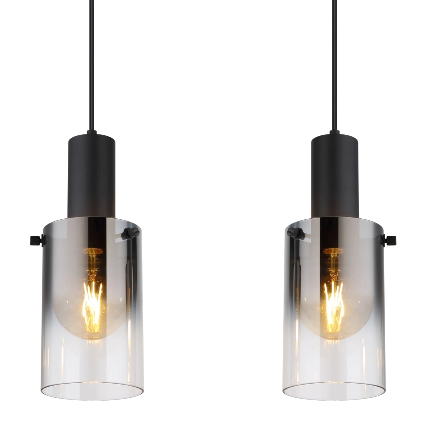 Globo - Κρεμαστό φωτιστικό οροφής 4xE27/40W/230V μαύρο