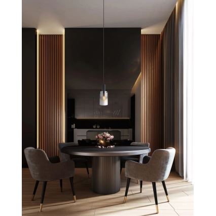 Globo - Κρεμαστό φωτιστικό οροφής 1xE27/40W/230V διάμετρος 12,5 cm μαύρο