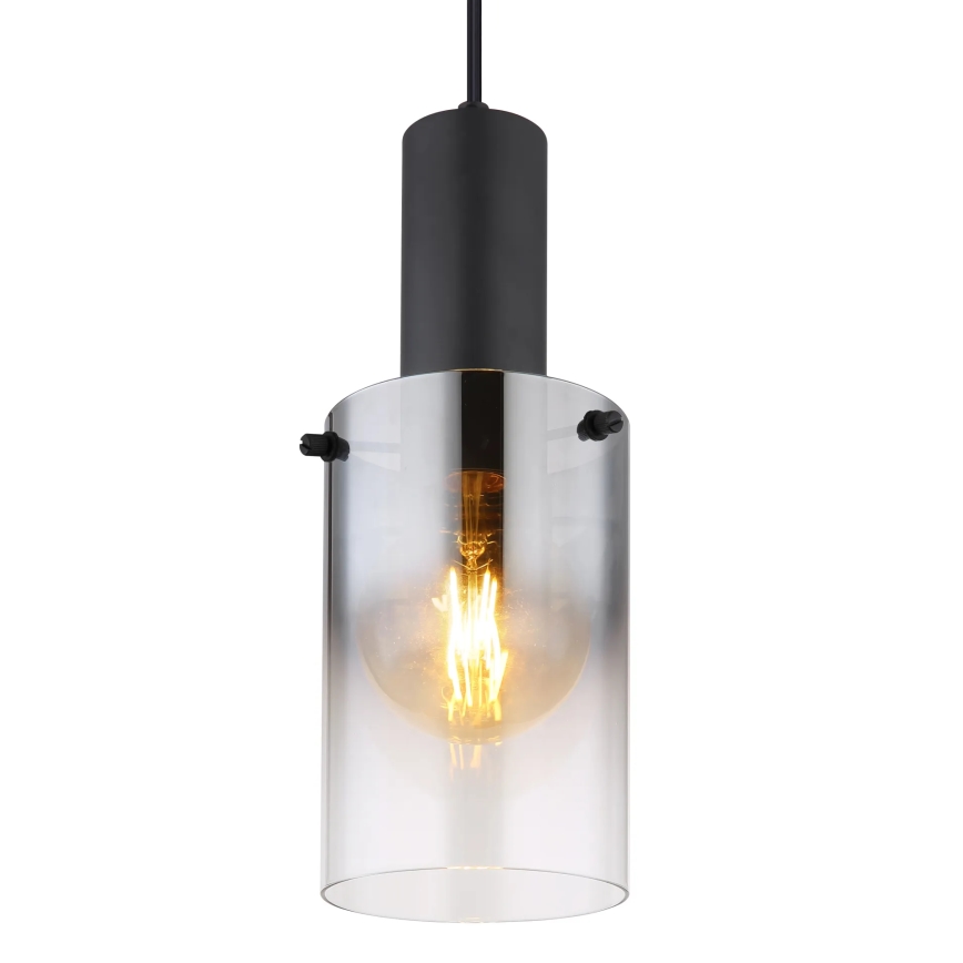 Globo - Κρεμαστό φωτιστικό οροφής 1xE27/40W/230V διάμετρος 12,5 cm μαύρο