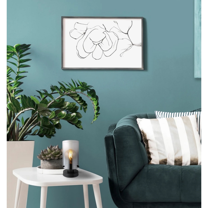 Globo - Eπιτραπέζιο φωτιστικό 1xE27/40W/230V διάμετρος 12,5 cm μαύρο