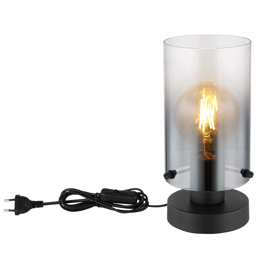 Globo - Eπιτραπέζιο φωτιστικό 1xE27/40W/230V διάμετρος 12,5 cm μαύρο