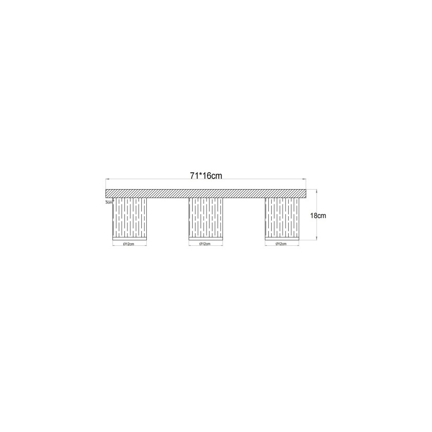 Globo - Φωτιστικό οροφής 3xE27/40W/230V