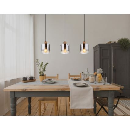 Globo - Κρεμαστό φωτιστικό με καλώδιο 3xE27/60W/230V