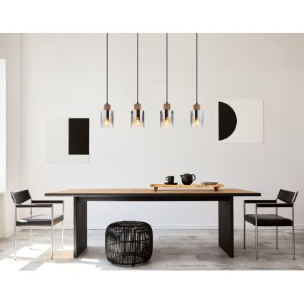 Globo - Κρεμαστό φωτιστικό με καλώδιο 4xE27/40W/230V