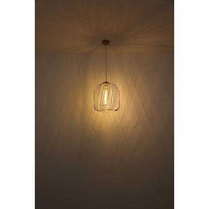 Globo - Κρεμαστό φωτιστικό σε καλώδιο 1xE27/40W/230V διάμετρος 35 cm μπεζ/λευκό