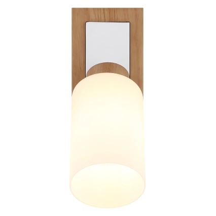 Globo - Επιτοίχιο φωτιστικό σποτ 1xE27/60W/230V δρυς/λευκό