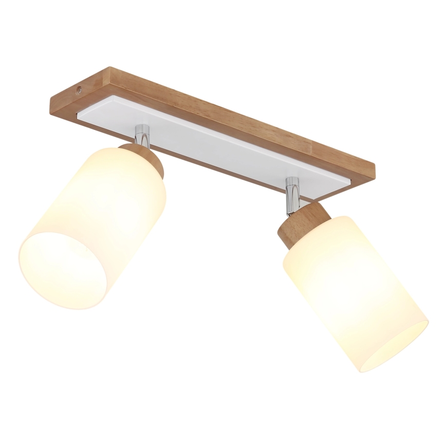 Globo - Φωτιστικό σποτ 2xE27/60W/230V δρυς/λευκό