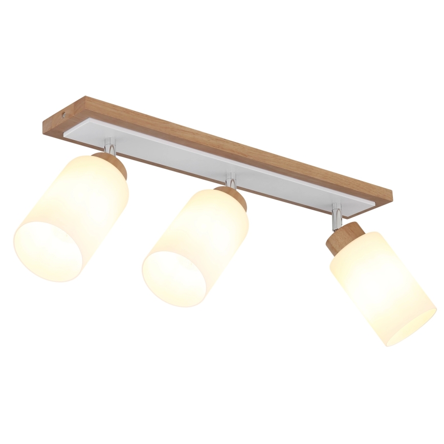 Globo - Σποτ φωτιστικό 3xE27/60W/230V δρυς/λευκό