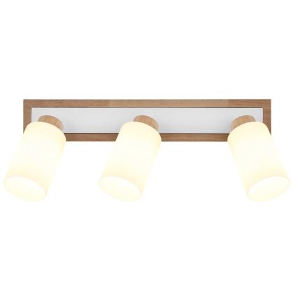 Globo - Σποτ φωτιστικό 3xE27/60W/230V δρυς/λευκό