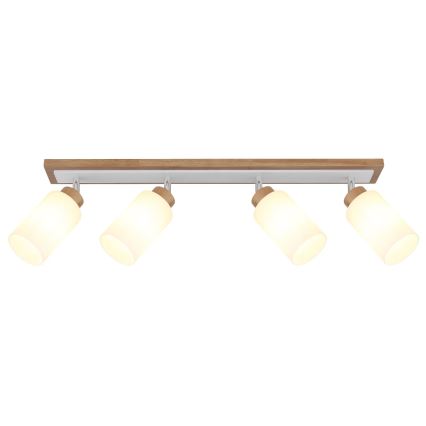 Globo - Σποτ φωτιστικό 4xE27/60W/230V δρυς/λευκό