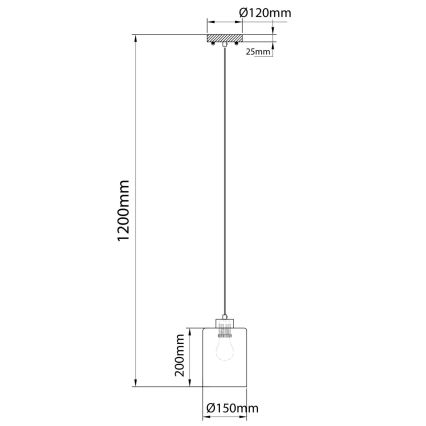 Globo - Κρεμαστό φωτιστικό με καλώδιο 1xE27/60W/230V δρυς/λευκό