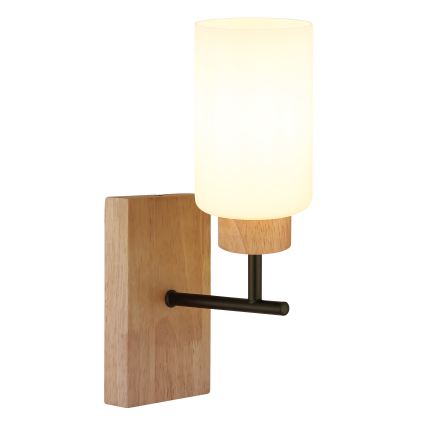 Globo - Επιτοίχιο φωτιστικό 1xE27/60W/230V δρυς/λευκό