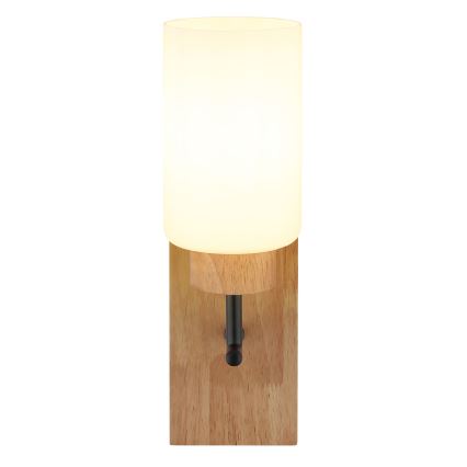 Globo - Επιτοίχιο φωτιστικό 1xE27/60W/230V δρυς/λευκό