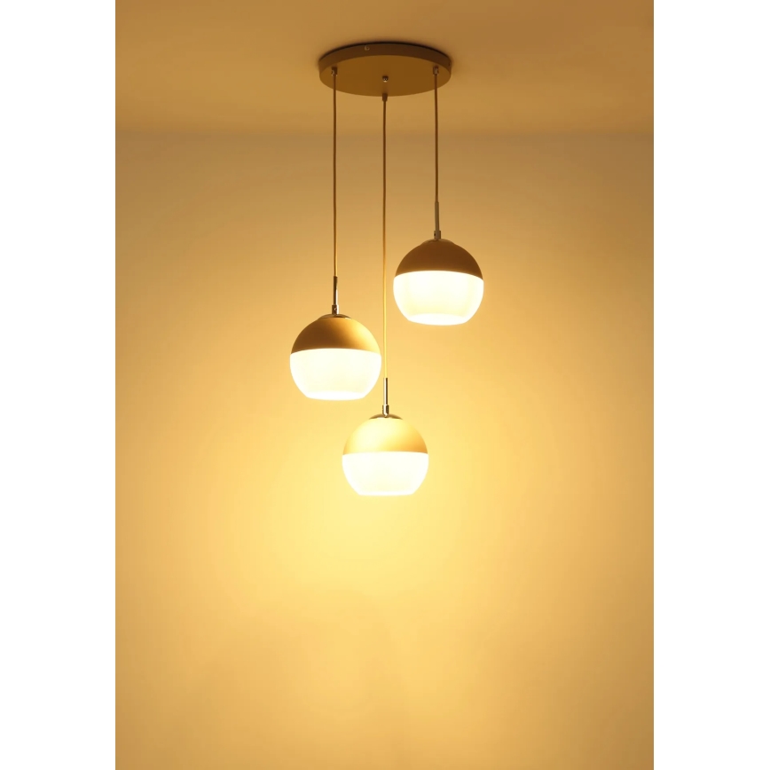 Globo - Κρεμαστό φωτιστικό με καλώδιο 3xE27/60W/230V