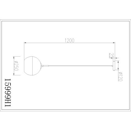Globo - Κρεμαστό φωτιστικό με καλώδιο, 1xE27/60W/230V, διάμετρος 25 cm