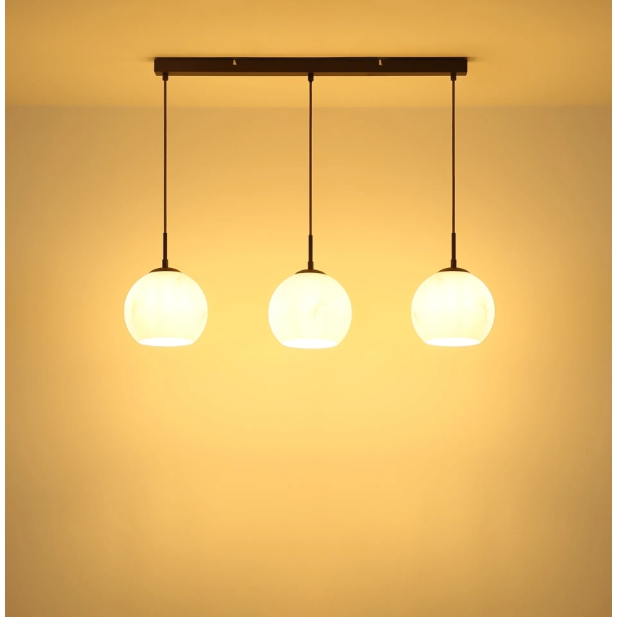 Globo - Κρεμαστό φωτιστικό με καλώδιο 3xE27/60W/230V