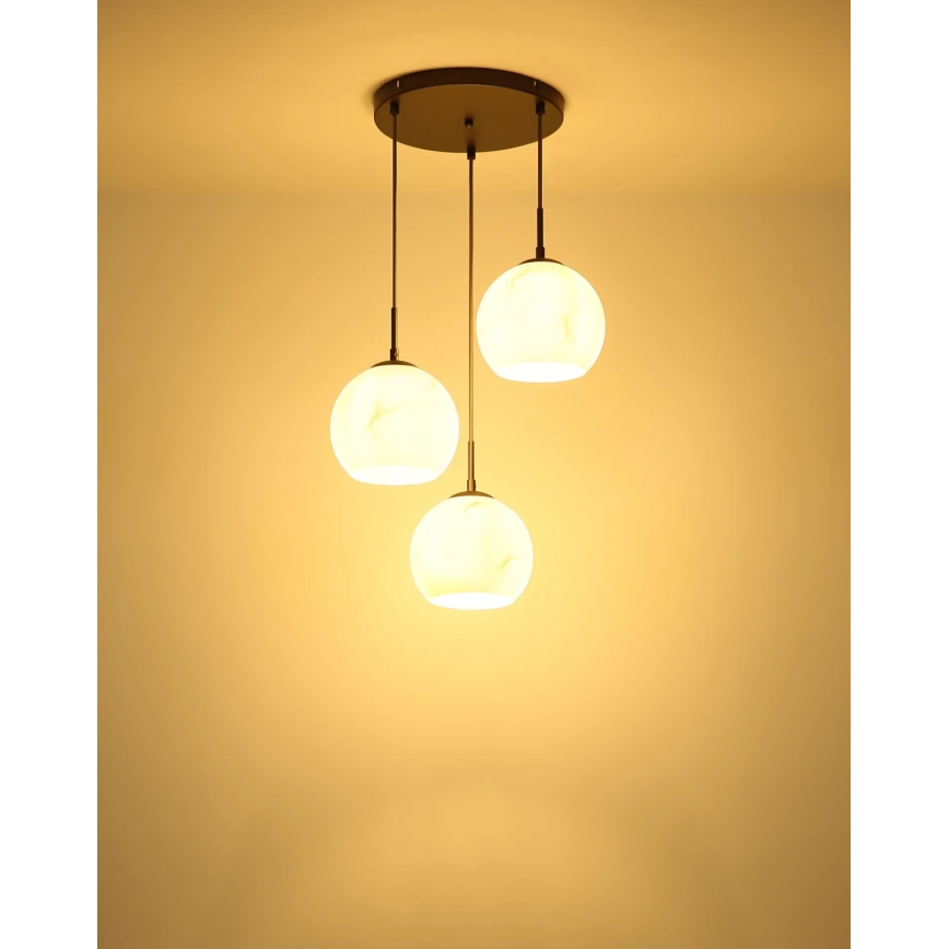 Globo - Κρεμαστό φωτιστικό με καλώδιο 3xE27/60W/230V Ø 42,5 cm