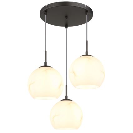 Globo - Κρεμαστό φωτιστικό με καλώδιο 3xE27/60W/230V Ø 42,5 cm