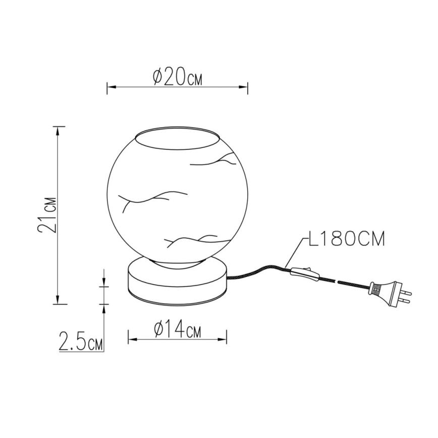 Globo - Επιτραπέζιο φωτιστικό 1xE27/60W/230V