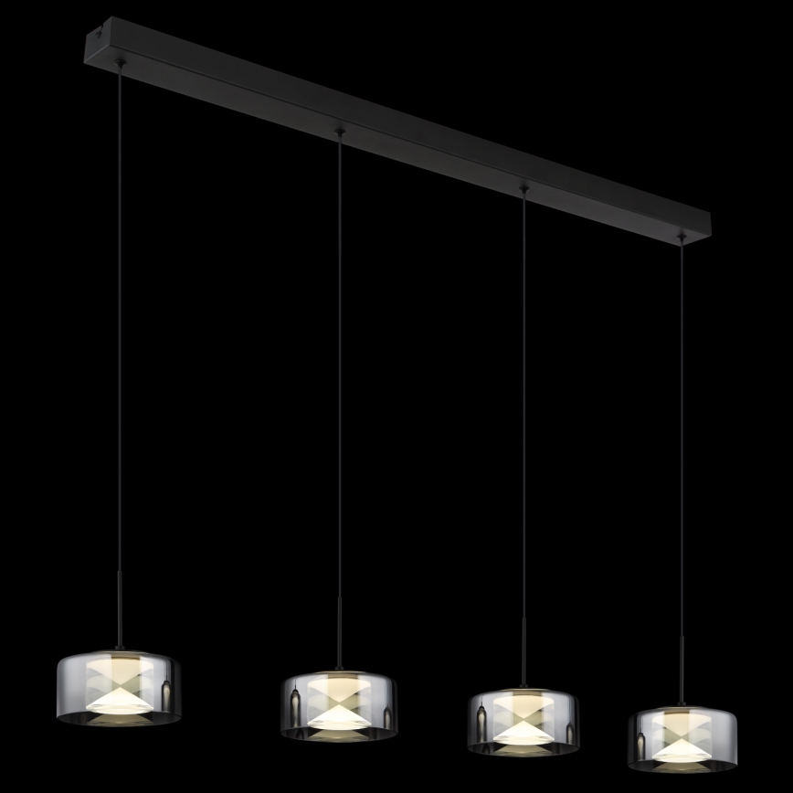 Globo - LED κρεμαστό φωτιστικό με καλώδιο LED/24W/230V μαύρο/καπνιστό