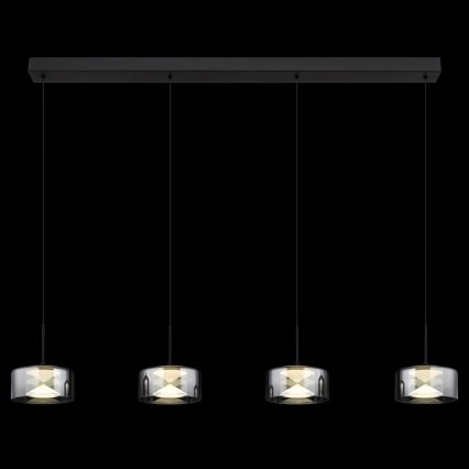 Globo - LED κρεμαστό φωτιστικό με καλώδιο LED/24W/230V μαύρο/καπνιστό
