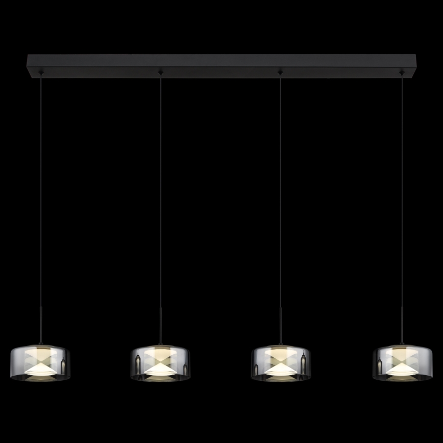 Globo - LED κρεμαστό φωτιστικό με καλώδιο LED/24W/230V μαύρο/καπνιστό