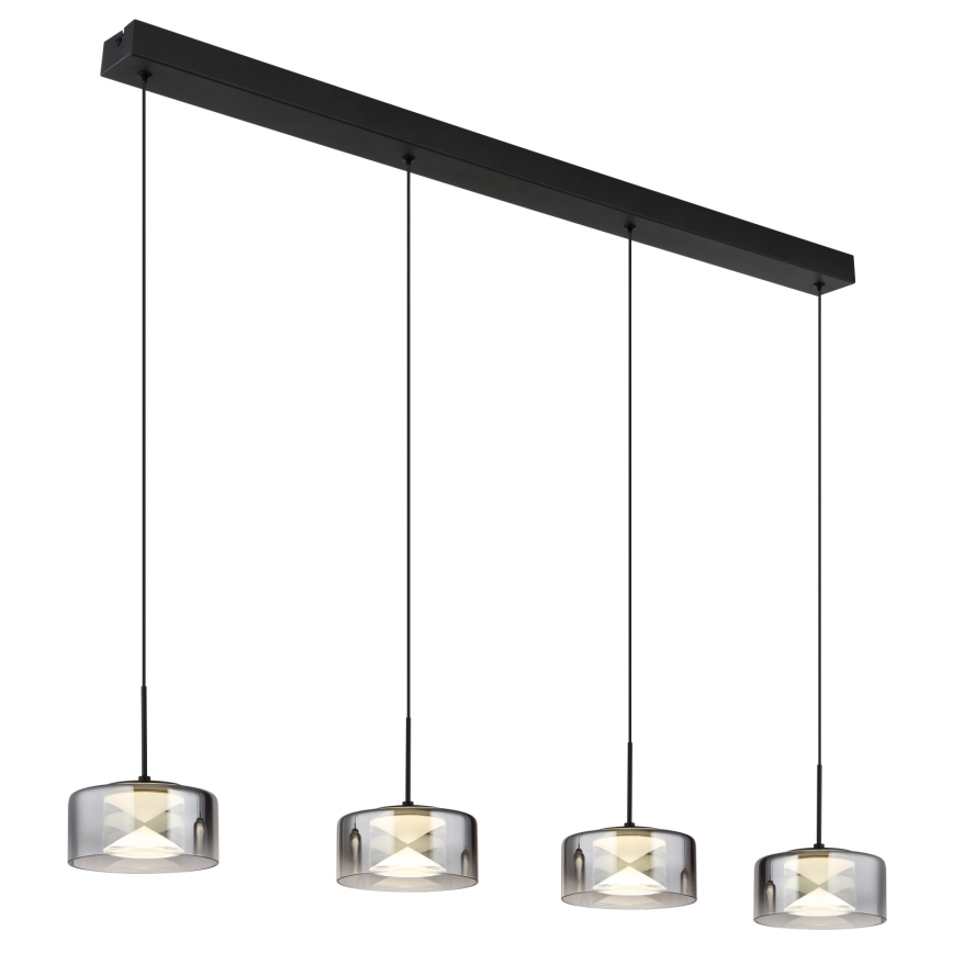 Globo - LED κρεμαστό φωτιστικό με καλώδιο LED/24W/230V μαύρο/καπνιστό