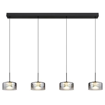 Globo - LED κρεμαστό φωτιστικό με καλώδιο LED/24W/230V μαύρο/καπνιστό