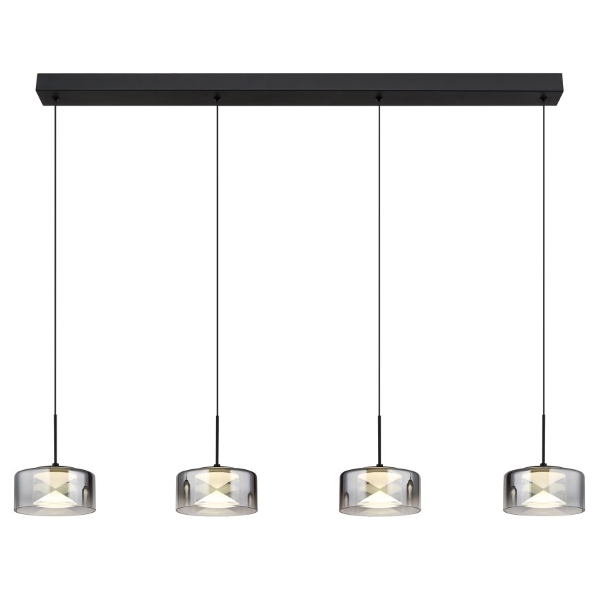 Globo - LED κρεμαστό φωτιστικό με καλώδιο LED/24W/230V μαύρο/καπνιστό