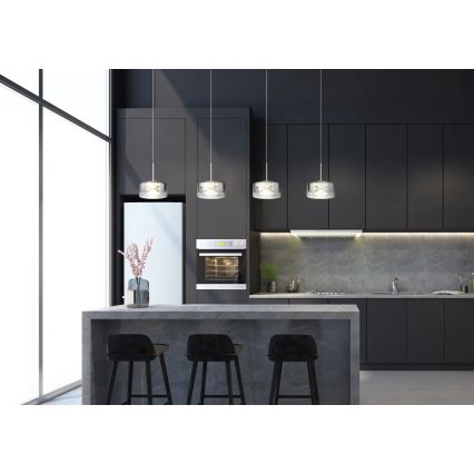 Globo - LED κρεμαστό φωτιστικό με καλώδιο LED/24W/230V λευκό/καπνιστό
