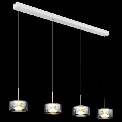Globo - LED κρεμαστό φωτιστικό με καλώδιο LED/24W/230V λευκό/καπνιστό