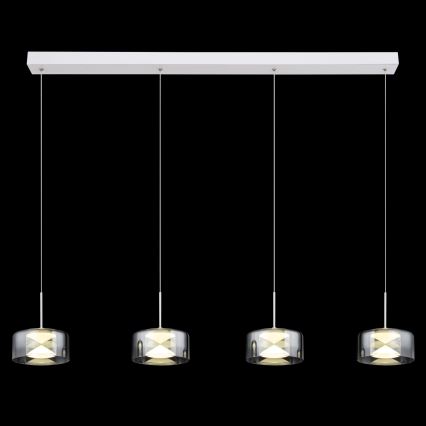 Globo - LED κρεμαστό φωτιστικό με καλώδιο LED/24W/230V λευκό/καπνιστό