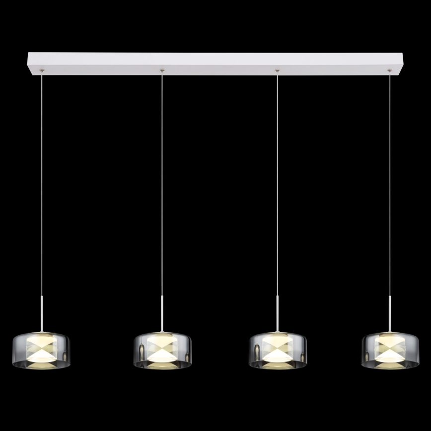 Globo - LED κρεμαστό φωτιστικό με καλώδιο LED/24W/230V λευκό/καπνιστό