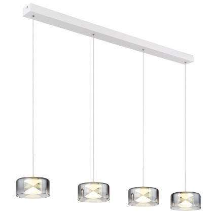 Globo - LED κρεμαστό φωτιστικό με καλώδιο LED/24W/230V λευκό/καπνιστό