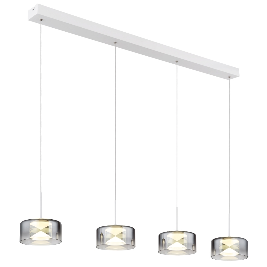 Globo - LED κρεμαστό φωτιστικό με καλώδιο LED/24W/230V λευκό/καπνιστό