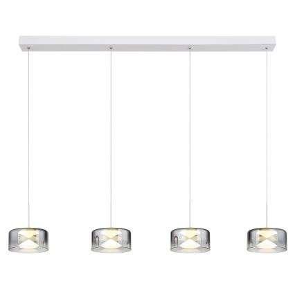 Globo - LED κρεμαστό φωτιστικό με καλώδιο LED/24W/230V λευκό/καπνιστό