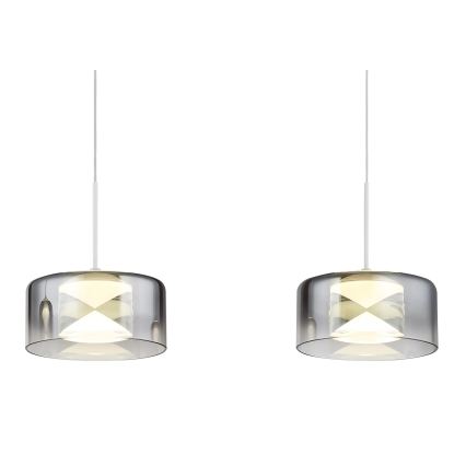 Globo - LED κρεμαστό φωτιστικό με καλώδιο LED/24W/230V λευκό/καπνιστό